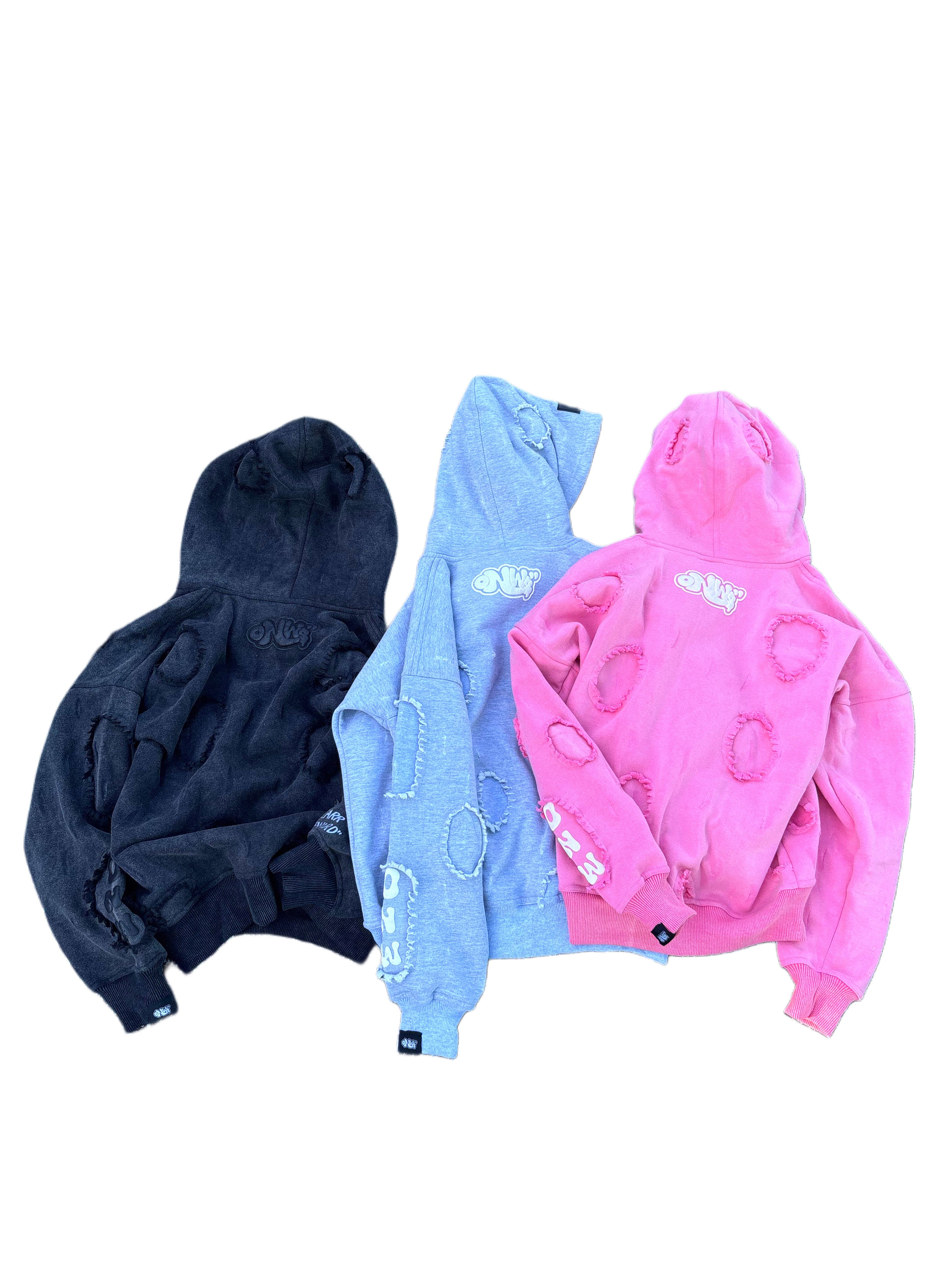 ONW DISTRESSED ZIP UP”ARKHAM”