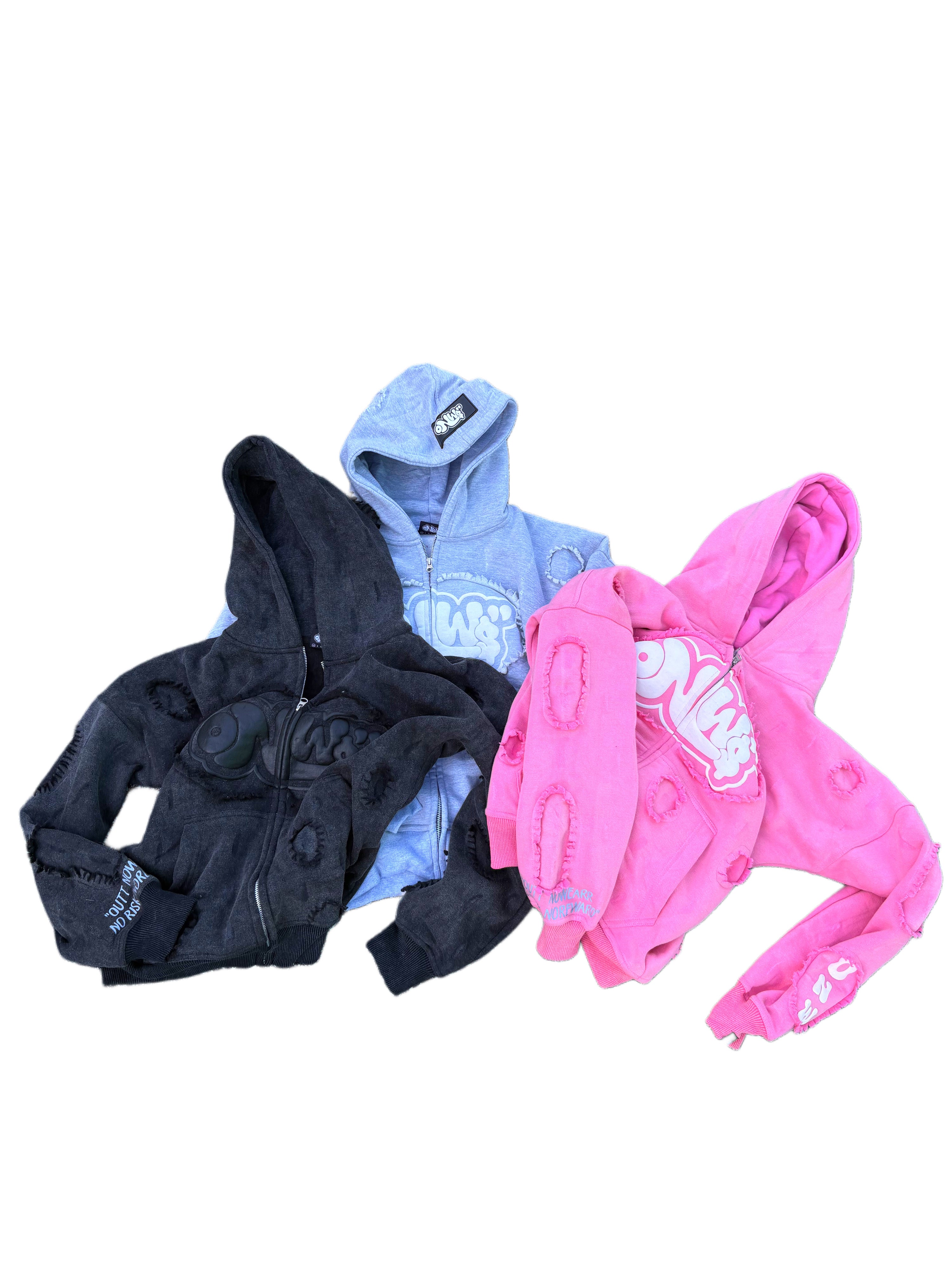 ONW DISTRESSED ZIP UP”ARKHAM”
