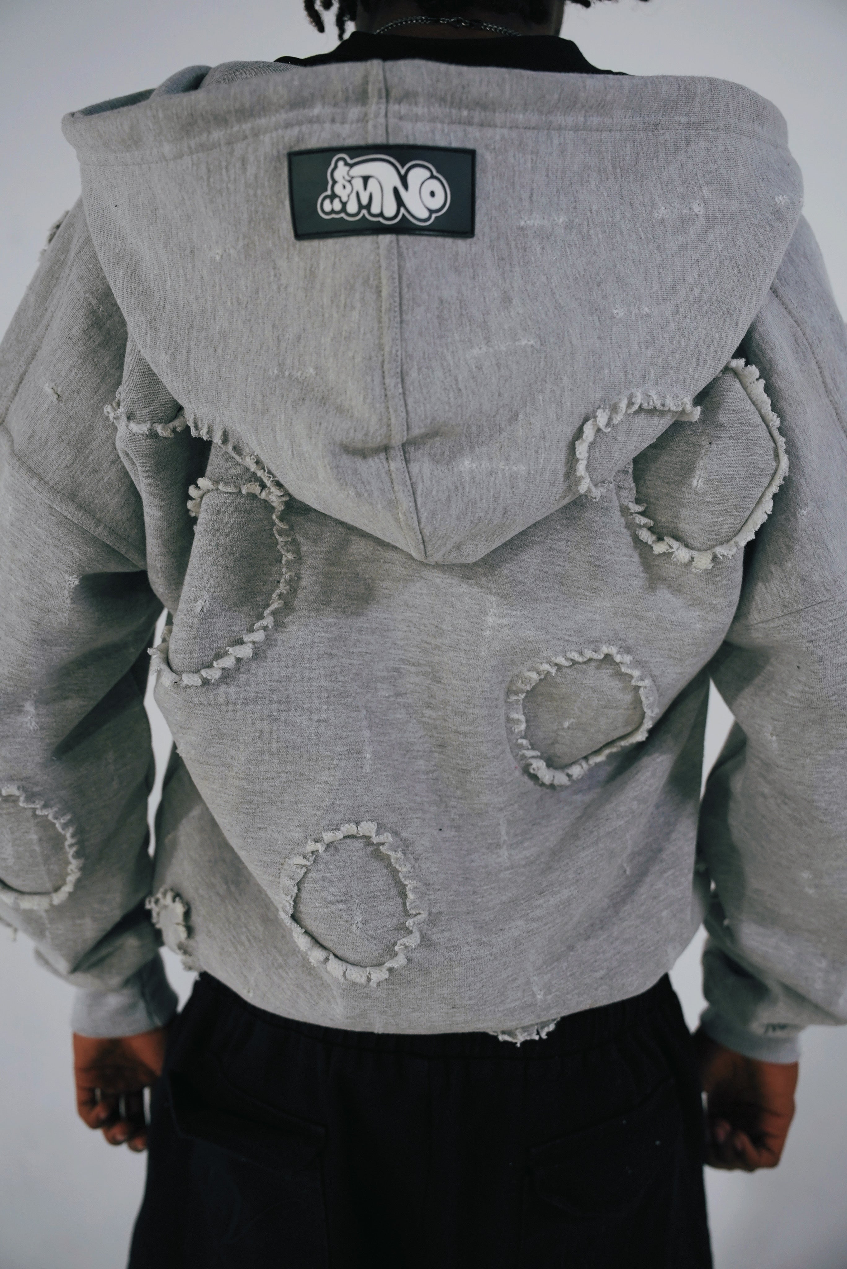 ONW DISTRESSED ZIP UP “COOL GREY”