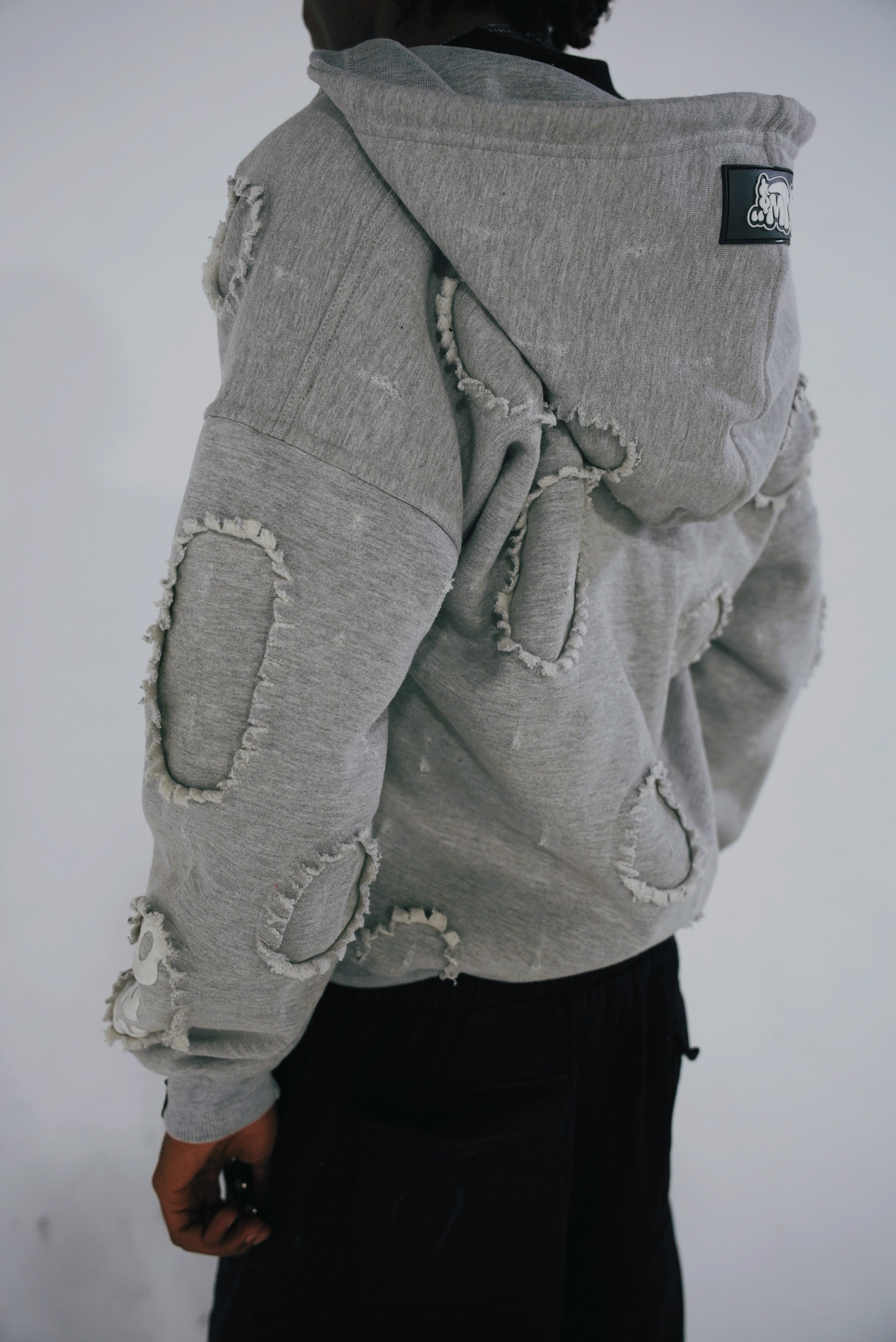 ONW DISTRESSED ZIP UP “COOL GREY”