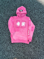 Load image into Gallery viewer, ONW DISTRESSED HOODIE “FUCHSIA”
