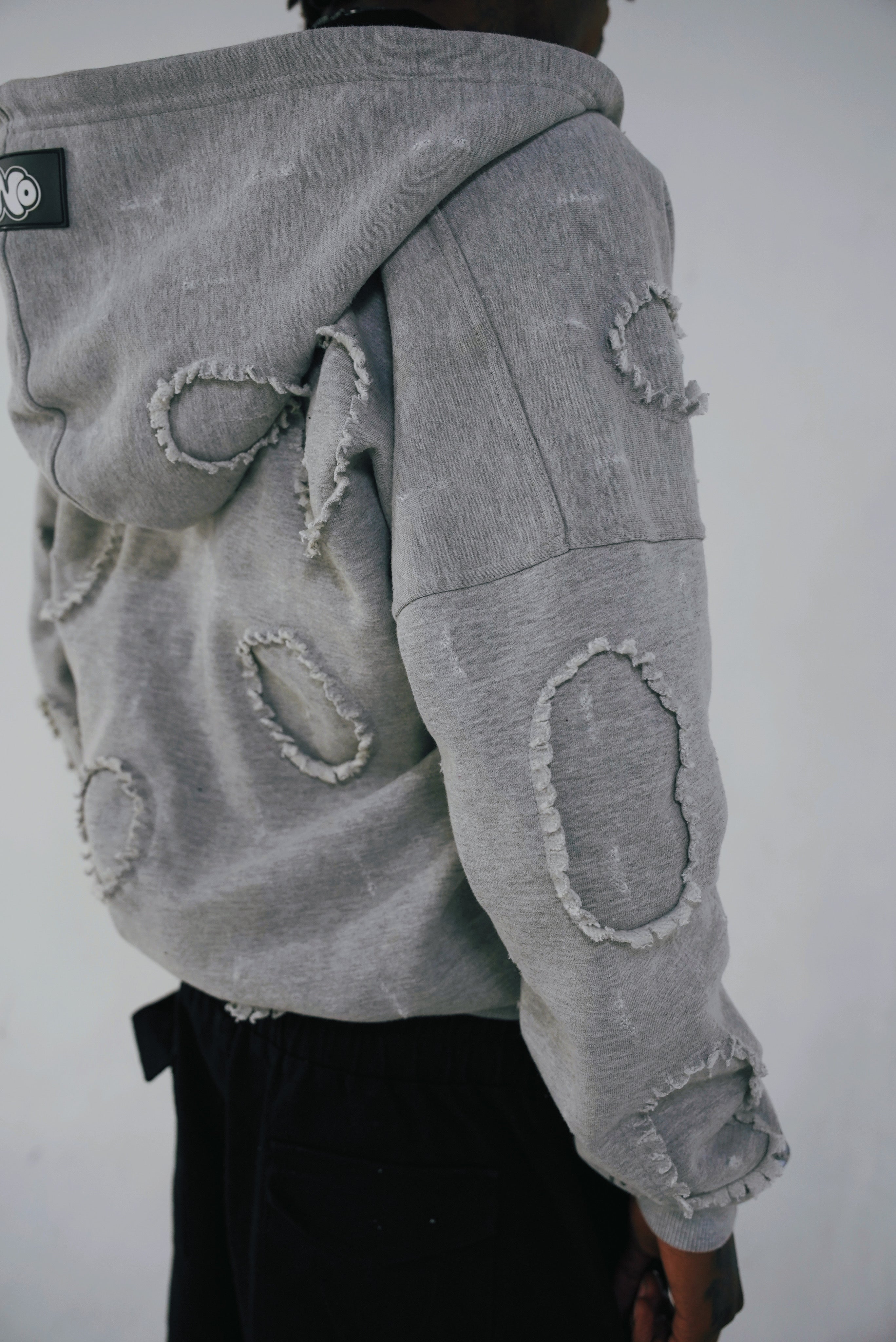 ONW DISTRESSED ZIP UP “COOL GREY”