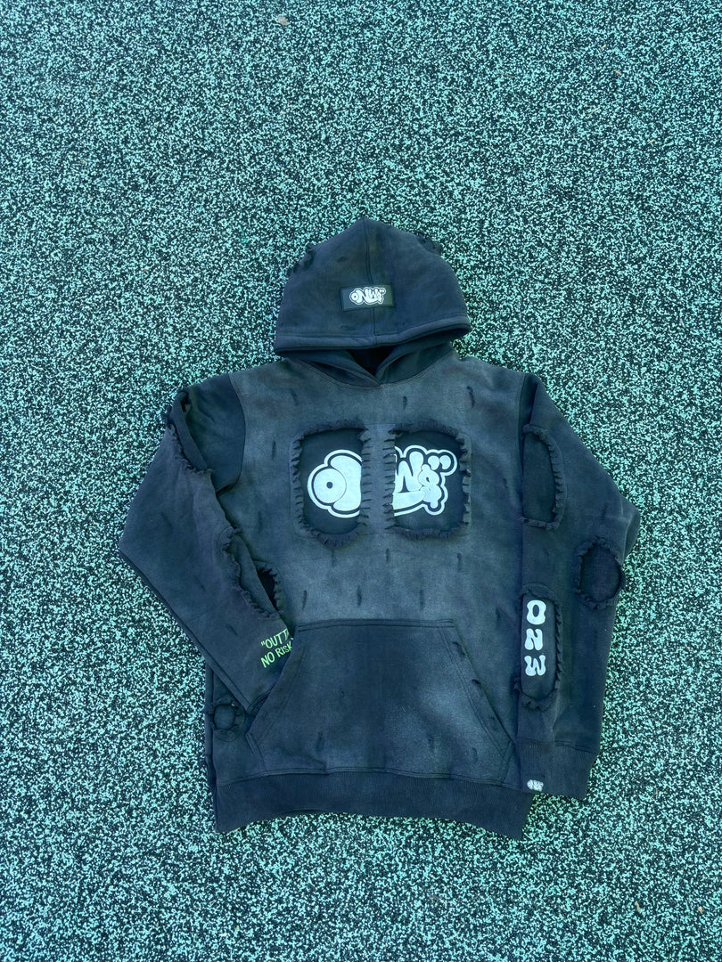 ONW DISTRESSED HOODIE “OREO”